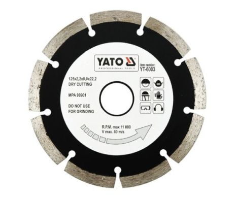 Діамантовий диск 125 мм Сегмент Yato YT-6003