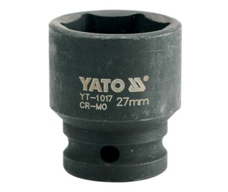 Головка торцева ударна шестигранна 1/2" 27 мм Yato YT-1017