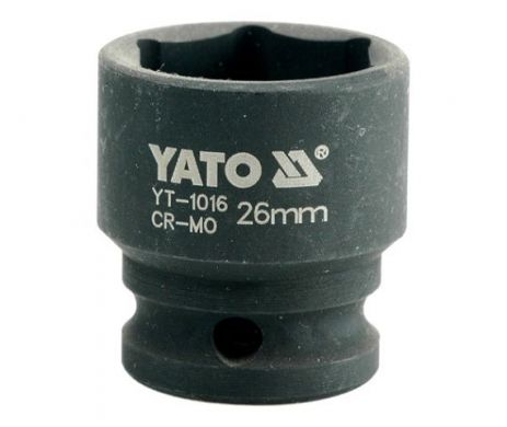 Головка торцева ударна шестигранна 1/2" 26 мм Yato YT-1016