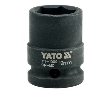 Головка торцева ударна шестигранна 1/2" 19 мм Yato YT-1009
