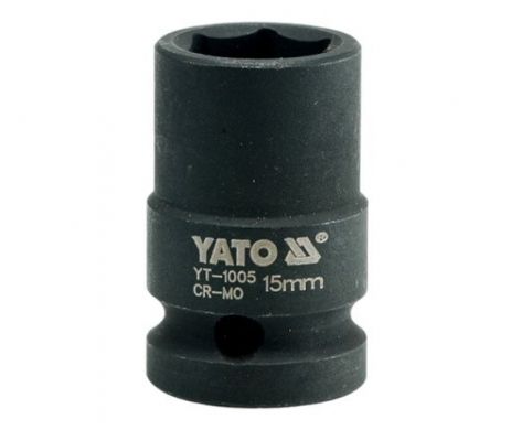 Головка торцева ударна шестигранна 1/2" 15 мм Yato YT-1005