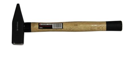 Молоток слюсарний з дерев'яною ручкою та пластиковим захистом біля основи (800г) FORSAGE F-822800