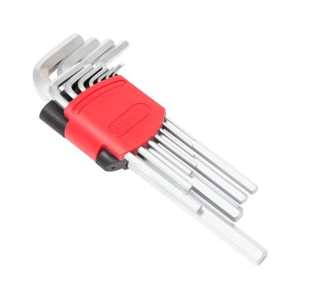 Набор ключей Г-образных 6-гранных длинных, 11 предметов(1.5, 2, 2.5, 3, 4, 5, 6, 7, 8, 10, 12мм)в пластиковом держателе FORSAGE F-5116L