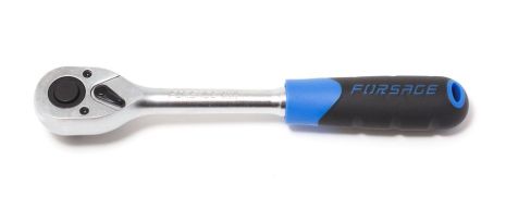 Трещотка реверсивная 1/2" 260 мм с резиновой ручкой FORSAGE F-80242New(14886)