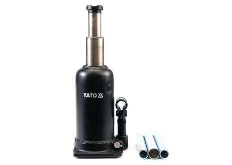 Домкрат гідравлічний пляшковий з подвійним штоком 5 т 220-500 мм Yato YT-1711