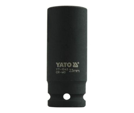 Головка торцева ударна шестигранна подовжена 1/2" 23 мм Yato YT-1043