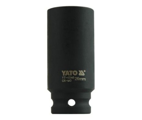 Головка торцева ударна шестигранна подовжена 1/2" 26 мм Yato YT-1046