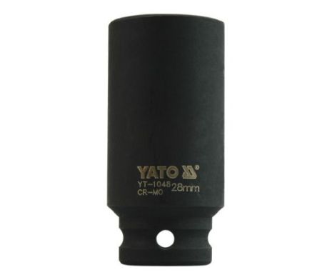 Головка торцева ударна шестигранна подовжена 1/2" 28 мм Yato YT-1048