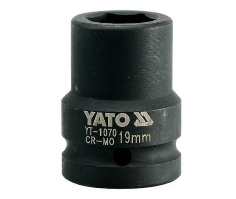 Головка торцевая ударная шестигранная 3/4" 19 мм Yato YT-1070