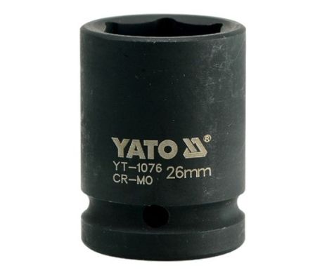 Головка торцевая ударная шестигранная 3/4" 26 мм Yato YT-1076