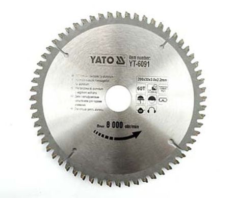 Алюмінієва дискова пила 300 x 30 x 3 x 2,2 мм 100 зубів R. P. M до 5000 1/хв Yato YT-6097