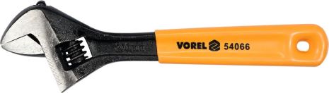 Ключ разводной резиновая ручка 200 мм Vorel 54066