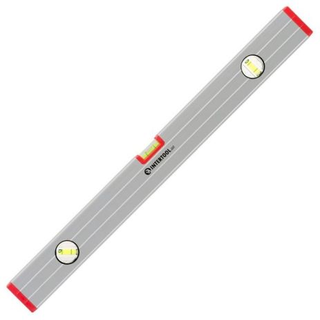 Уровень строительный 600 мм, 3 глазка, сечение 23*58 мм INTERTOOL MT-1142
