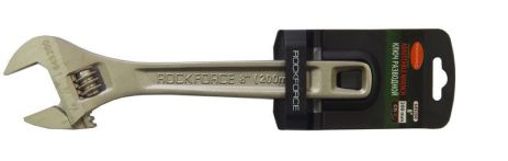 Ключ розвідний Profi CRV 8"-200 мм (0-25 мм), на пластиковому утримувачі ROCKFORCE RF-649200