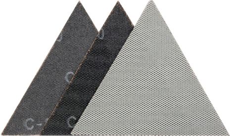 Сетка абразивная, треугольная, на липучке по штукатурке к шлифмашине: G180, l=280 мм, 3 шт. Yato YT-846153