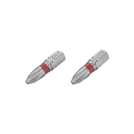 Комплект отверточных насадок PH2 1/4" * 25 мм, S2, уп. 2 шт, STORM INTERTOOL VT-0218