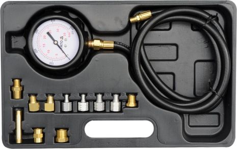 Професійний тестер вимірювання тиску олії з адаптерами 12 шт. Yato YT-73030