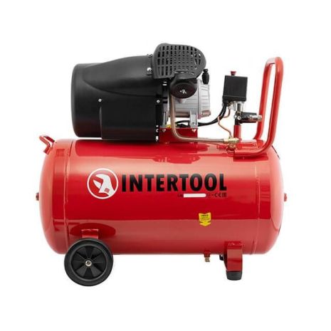 Компресор 100 л, 2.23 кВт, 220 В, 10 атм, 354 л/хв, 2 циліндри INTERTOOL PT-0005