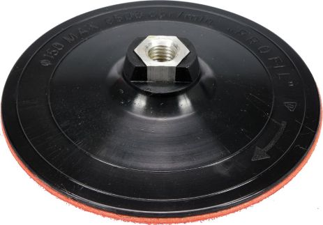 Шлифовальный диск 150 мм липучка + гайка М14 Vorel 08510