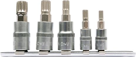 Набір головок з насадками для викрутки Spline M5-M12 5 предметів Yato YT-04360