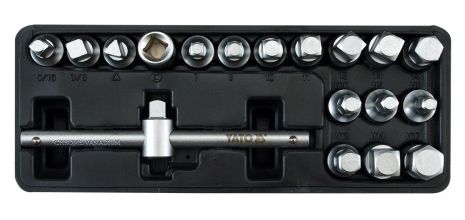 Комплект насадок для сливной пробки 18 шт. Yato YT-0599