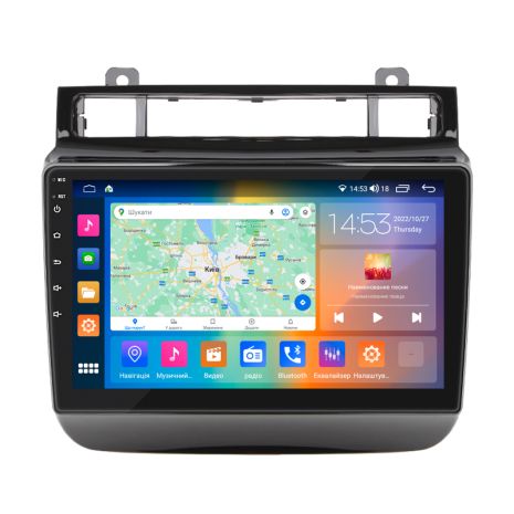 Штатна магнітола 9" Lesko для Volkswagen Touareg II Рестайлінг 2014-2018 4/64Gb CarPlay 4G Wi-Fi GPS Prime TS