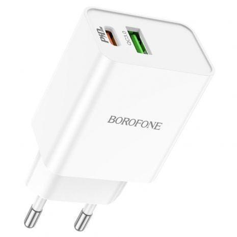 Зарядний пристрій Borofone BA69A Resource PD20W+QC3.0 Білий