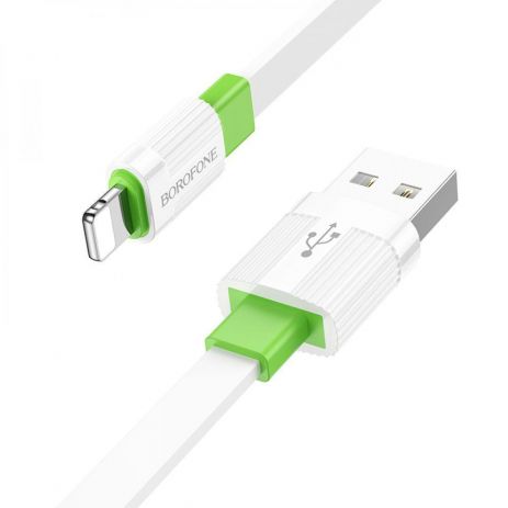 USB Borofone BX89 Union Lightning 2.4A Бело-зеленый