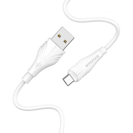 USB Borofone BX18 MicroUSB 2m Білий