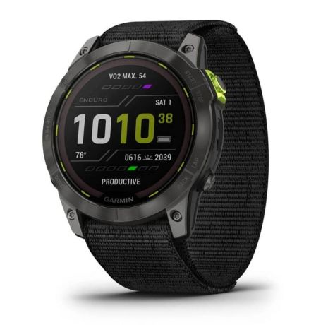 Смарт-годинник Garmin Enduro 2 Sapphire Carbon Grey DLC Titanium with Black UltraFit Nylon Strap (010-02754-13)