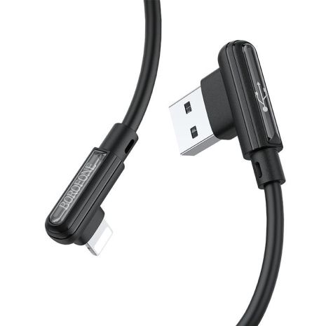 Кабель Borofone BX58 Lucky USB - Lightning 2.4A 1m Чорний