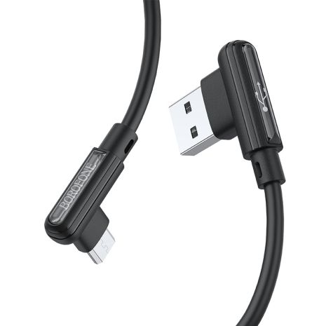 Кабель Borofone BX58 Lucky USB - MicroUSB 2.4A Чорний