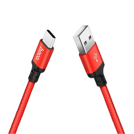 Кабель Hoco X14 USB to Type-C 1m красный