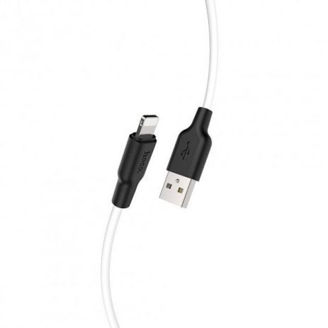Кабель Hoco X21 Plus USB to Lightning 1m чорно-білий