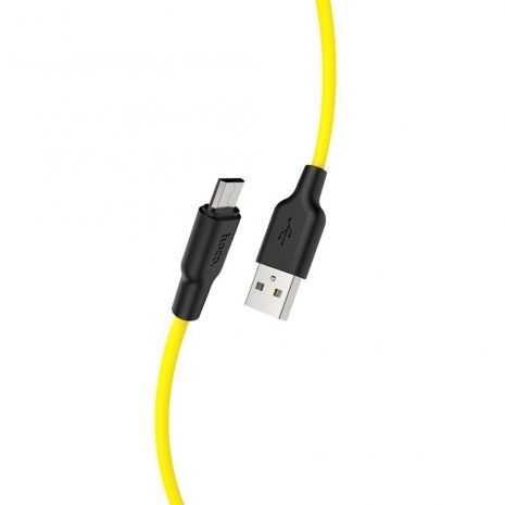 Кабель Hoco X21 Plus USB to MicroUSB 1m чорно-жовтий