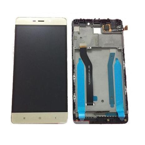 Дисплей (LCD) Xiaomi Redmi Note 4 із сенсором золотий + рамка