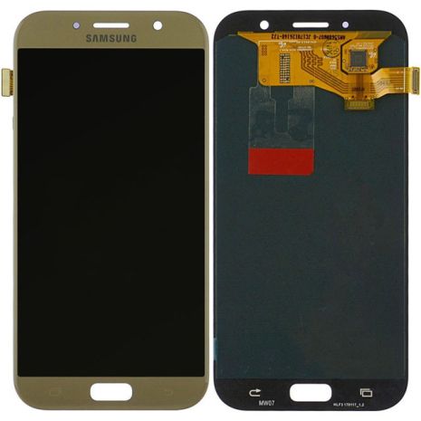Дисплей (LCD) Samsung GH97-19723B A720F Galaxy A7 (2017) із сенсором золотий сервісний