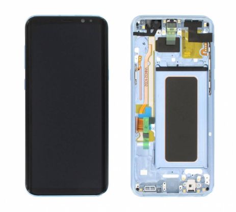 Дисплей (LCD) Samsung GH97-20470D G955F Galaxy S8 plus із сенсором Violet з рамкою сервісний