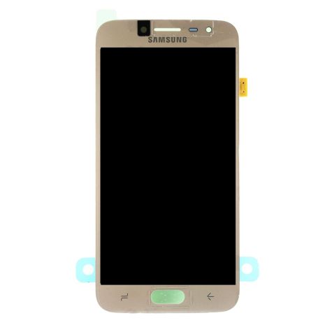 Дисплей (LCD) Samsung GH97-21339D J250 Galaxy J2 (2018) із сенсором золотистий сервісний