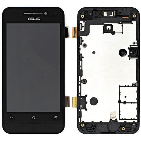 Дисплей (LCD) Asus ZenFone 4 (A400CXG/ A400CG) с сенсором чёрный + рамка