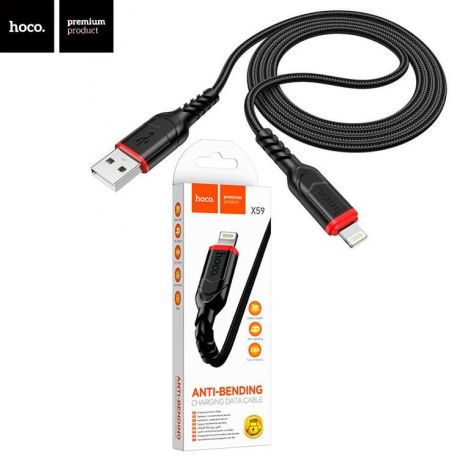 Кабель Hoco X59 USB to Lightning 1m чорний