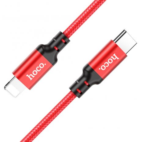 Кабель Hoco X14 DS Type-C to Lightning PD 3m чорно-червоний