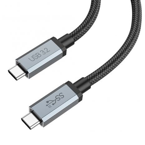 Кабель Hoco US06 USB 3.2 4K Type-C to Type-C PD 100W 1m чорний