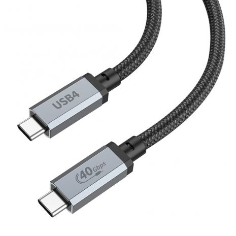 Кабель Hoco US05 USB4 8K Type-C to Type-C PD 100W 1m чорний