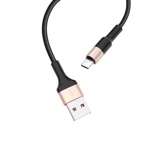 Кабель Hoco X26 USB to Type-C 1m чорно-золотистий