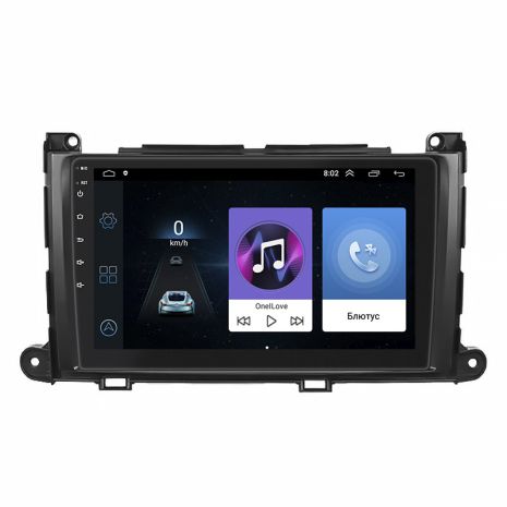 Штатная магнитола Lesko для Toyota Sienna III 2010-2014 экран 9" 1/16Gb Wi-Fi GPS Base TS