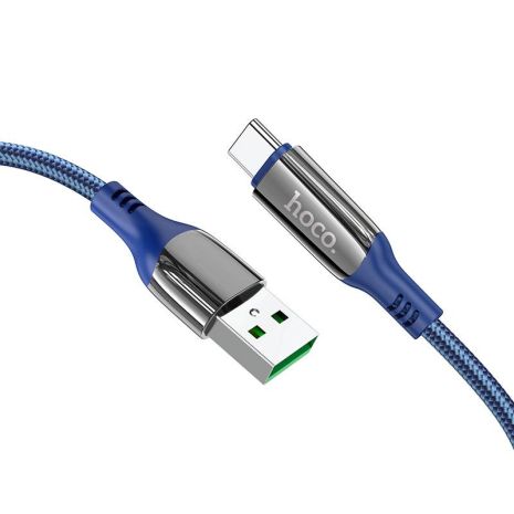 Кабель Hoco S51 з дисплеєм USB to Type-C 1.2m синій