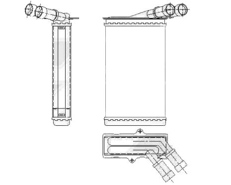 Радіатор пічки Citroen Berlingo (Сітроен Берлінго) 97-07, Peugeot PARTNER 97-07 виробник FPS