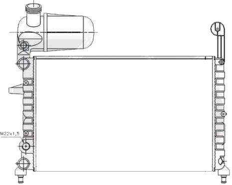 Радіатор Fiat Tempra (Фіат Темпра) 90-97/TIPO 87-95 виробник FPS