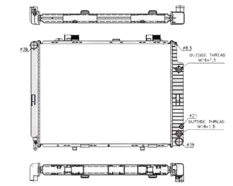 Радіатор охолодження двигуна Mercedes E-Class 210 1995-1999 (E-CLASS)